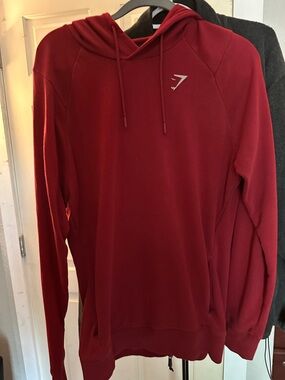 Gymshark bold Men’s Burgundy Red Pullover Hoodie